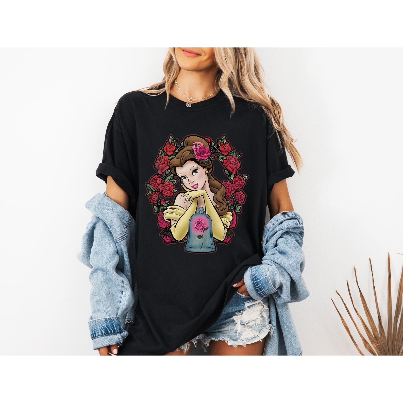 Disney Belle Roses Beauty And The Beast Graphic Shirt